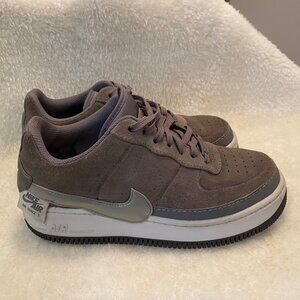 Custom Nike Air Force 1 Grey Suede Size 8.5 (EUR 40)